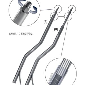 MV Boom Arm Fixed SS Swivel 3000mm
