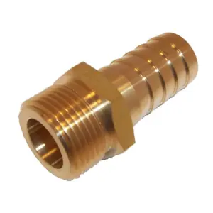 Hose Tail Brass 1/4" Male x 8mm Tail